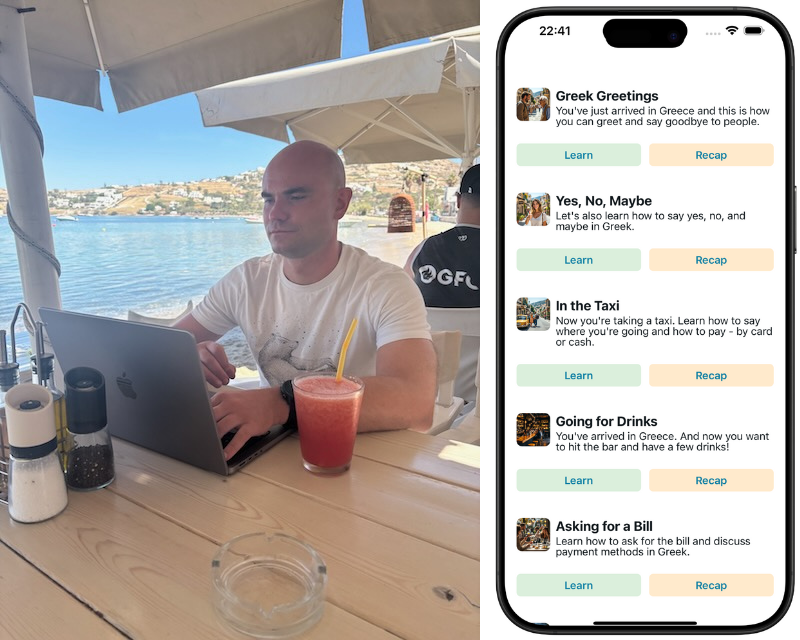 me vibe coding the app