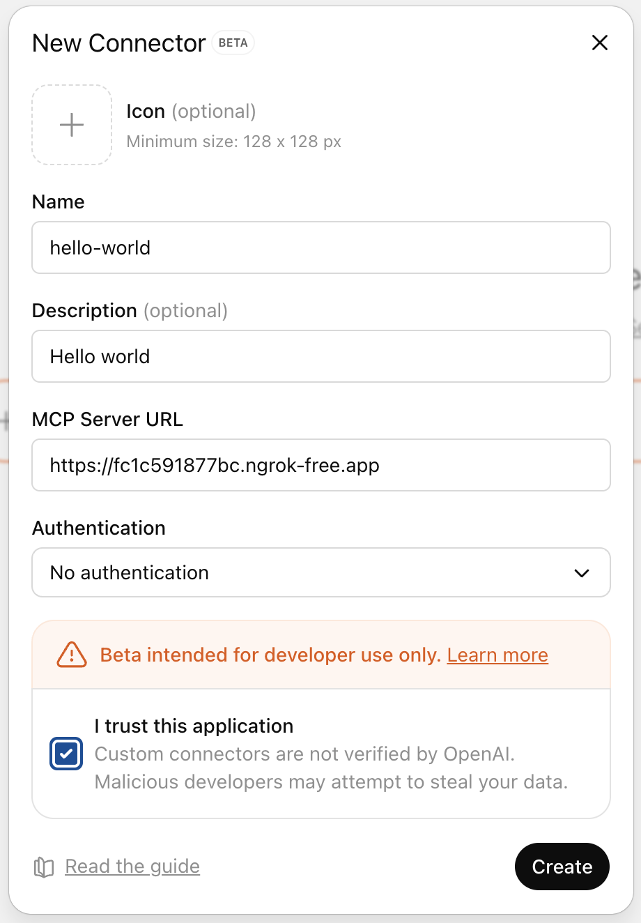 Adding custom app